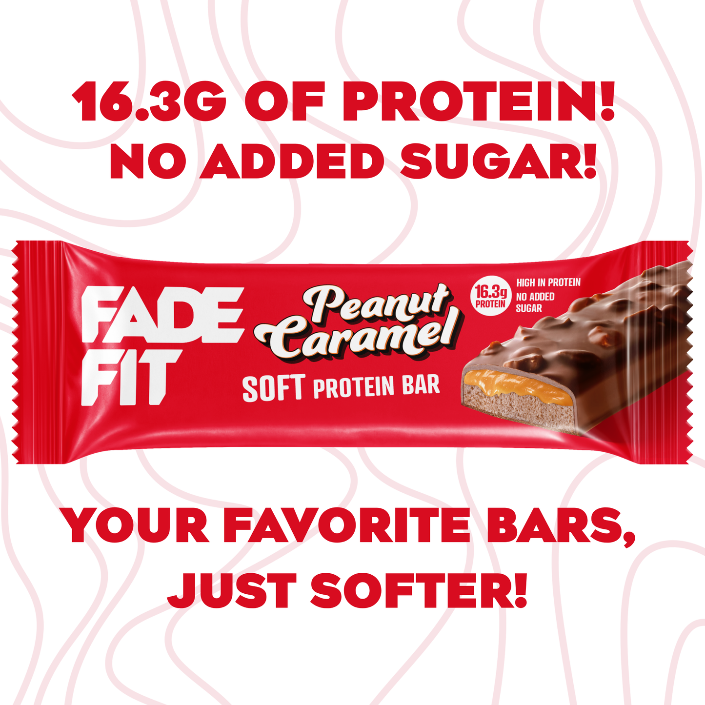 Fade Fit - Peanut Caramel Soft Protein Bar 55g