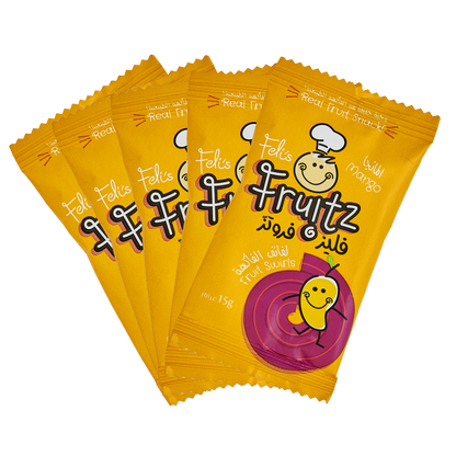 Feli's Fruitz Mango Fruit Swirls - Real Fruit Snack - Vegan- Gluten Free 75gm (5x15gm)