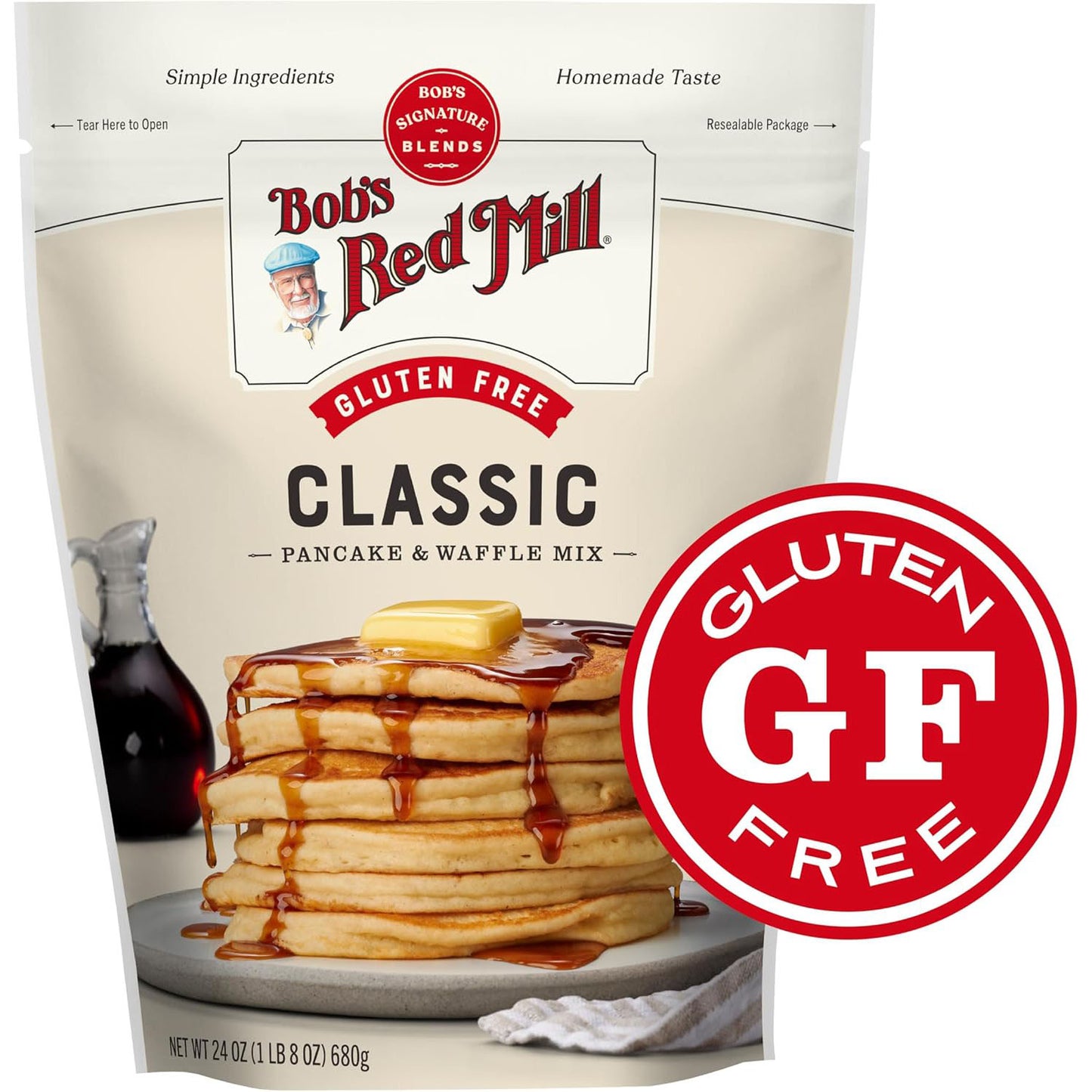 Bob's Red Mill Gluten Free Pancake Mix, Whole Grain, 680gm