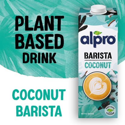 Alpro Barista Coconut Drink, Pack Of 1L, Totally Plant Based, Dairy & Vegan, Naturally Free From Lactose, Fabulously Foamable Addition To Your Coffee