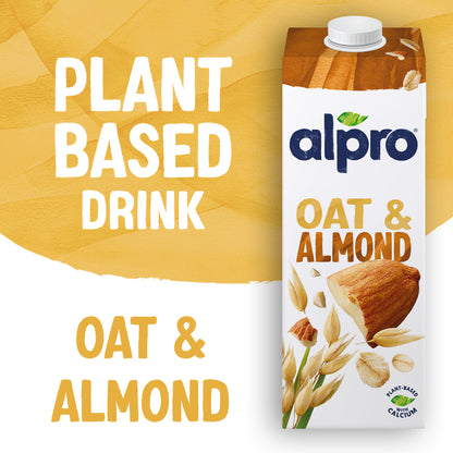 Alpro Oat-Almond Drink 1L, 100% Plant Based And Dairy Free, Suitable For Vegans, Naturally Free From Lactose, Rich In Nutrients