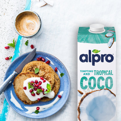 Alpro Coconut Drink 1L, (Pack of 4) 100% Plant Based And Dairy Free, Suitable For Vegans, Naturally Free From Lactose, Rich In Nutrients