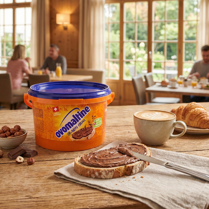 Ovomaltine Crunchy Swiss Chocolate Spread with 33% Malt, 2.5Kg