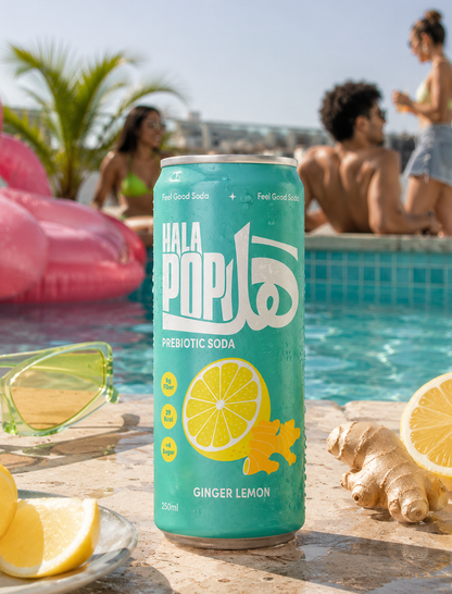 HALAPOP Probiotic Soda Ginger Lemon 250ml