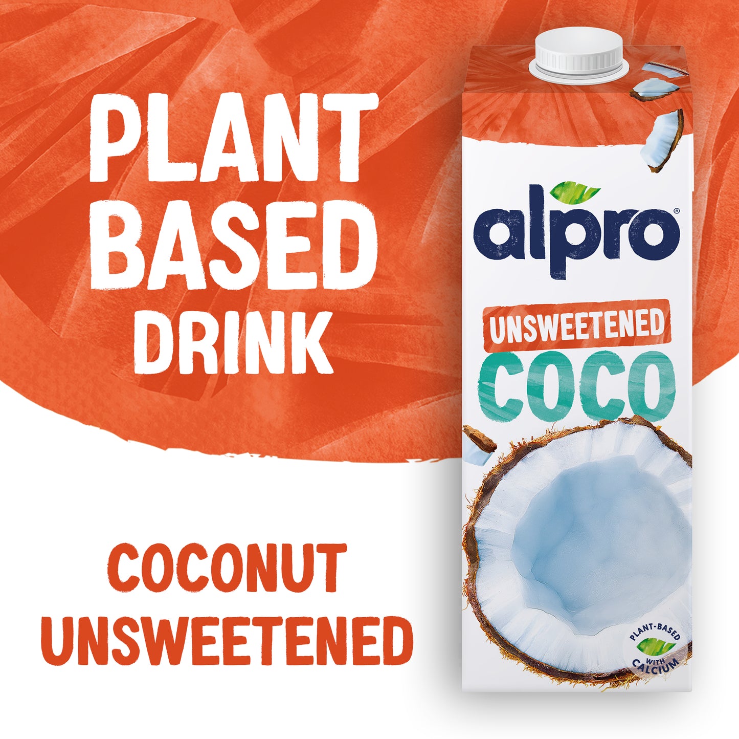 Alpro Drink Coconut No Sugars/ Unsweetened Dual Pack (1l x2), 100% Plant Based And Dairy Free, Suitable For Vegans, Naturally Free From Lactose, Rich In Nutrients