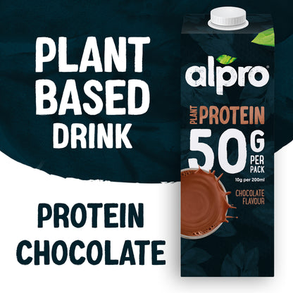 Alpro Soya High Protein Chocolate Drink 1L, 100% Plant Based And Dairy Free, Suitable For Vegans, Naturally Free From Lactose, Rich In Nutrients