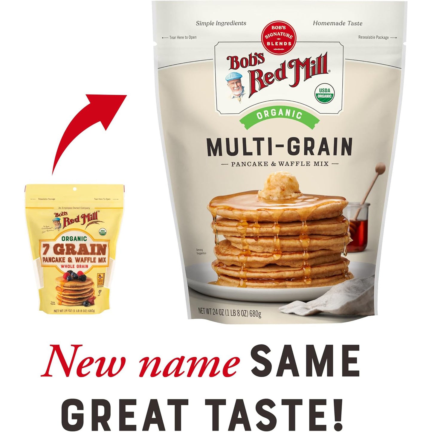 Bob's Red Mill Organic 7 Grain Pancake & Waffle Mix, Whole Grain 680gm