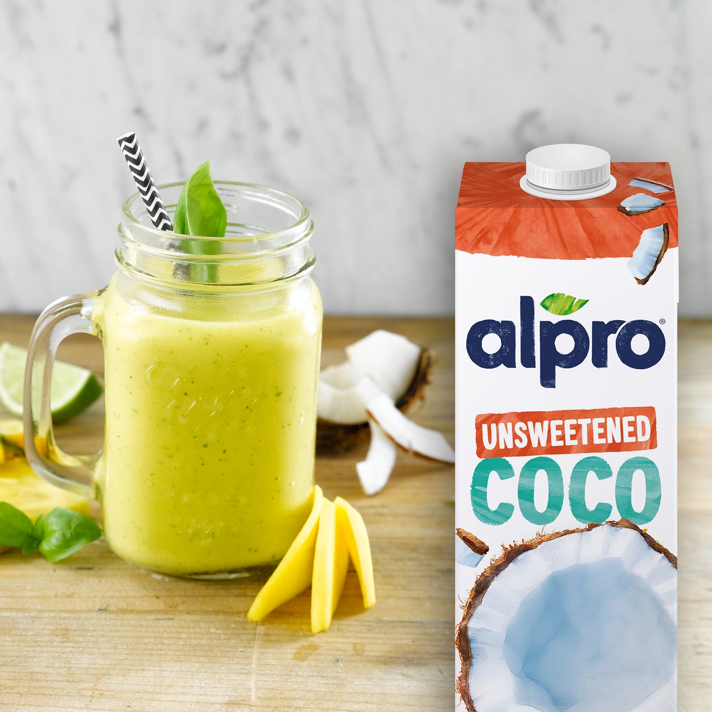 Alpro Drink Coconut No Sugars/ Unsweetened Dual Pack (1l x2), 100% Plant Based And Dairy Free, Suitable For Vegans, Naturally Free From Lactose, Rich In Nutrients