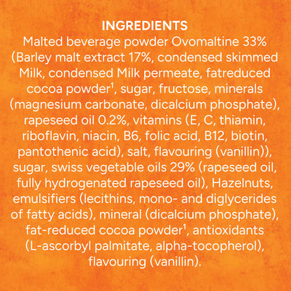 Ovomaltine Swiss Chocolate Spread with Malty Crunchy Pieces & Cocoa, 33% Malt, 380g