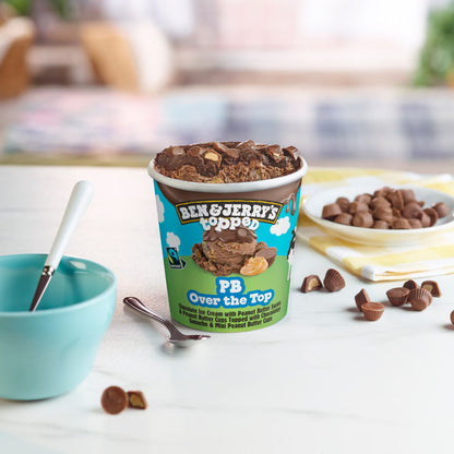 Ben & Jerry's Topped Peanut Butter Swirls & Cups Over The Top 473ml