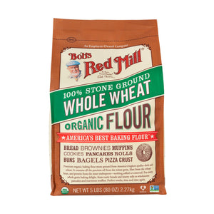 Bob's Red Mill Organic Whole Wheat Flour, 100% Stone Ground,2.27 Kg