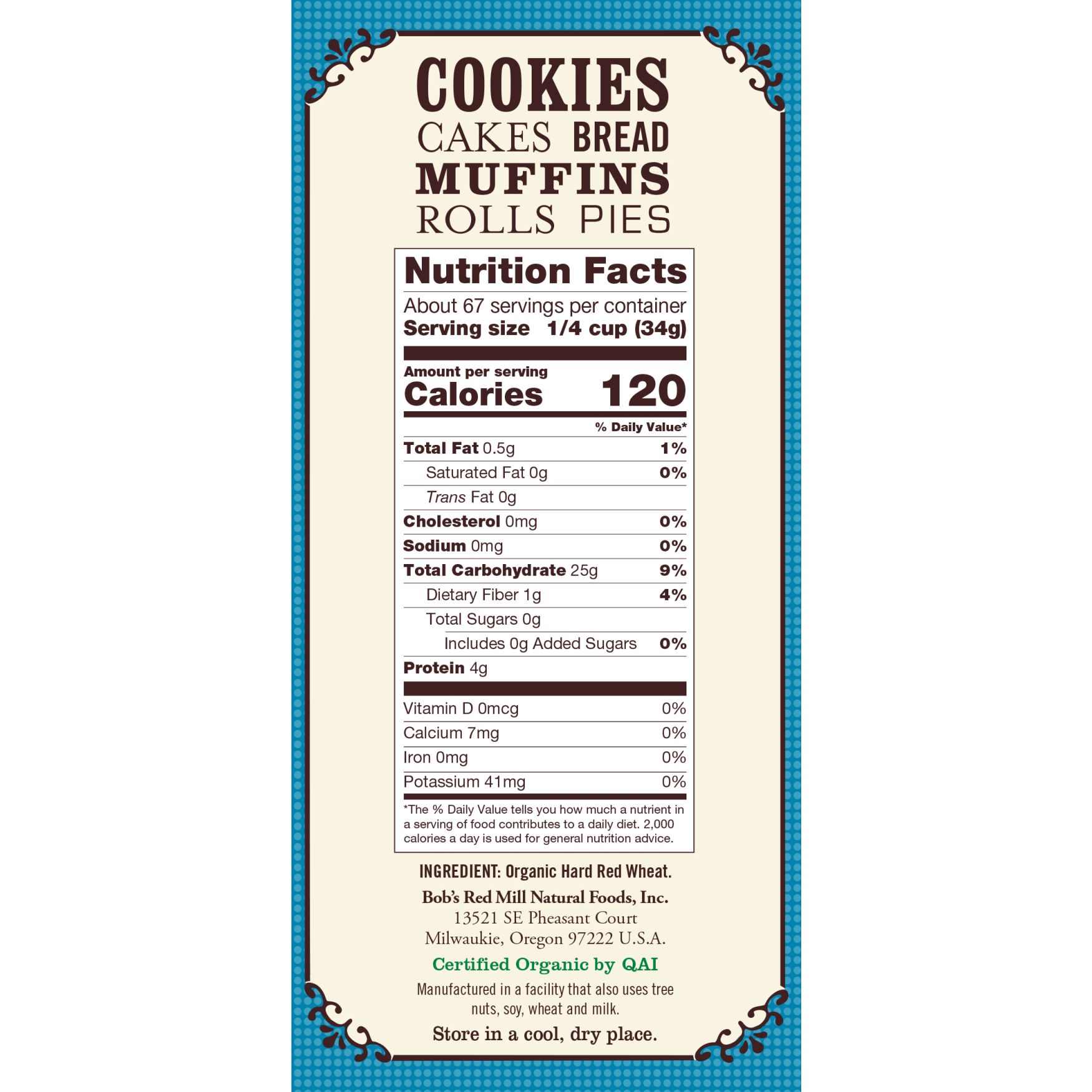 Bob's Red Mill Organic Unbleached All Purpose White Flour, Kg