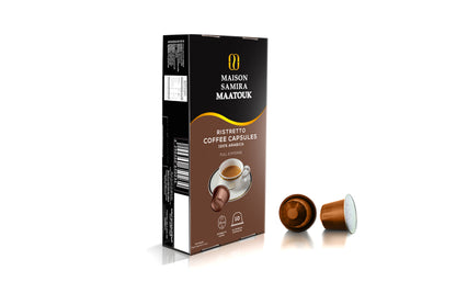 Maison Samira Maatouk Ristretto Coffee Capsules, 100% Arabica, Full & Intense - 10 Capsules, 55gm