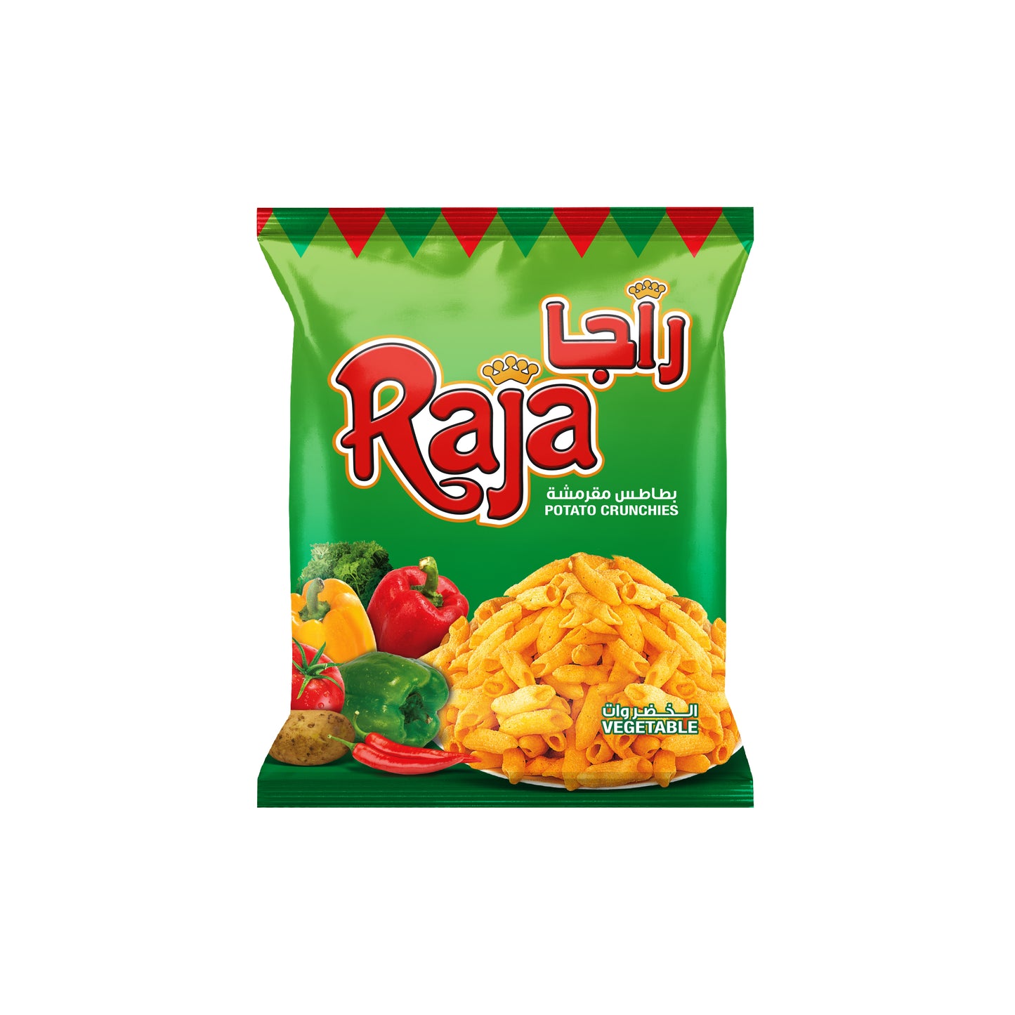 Raja Potato Crunchies Vegetable Flavor 15gm x 25 pcs (Box)