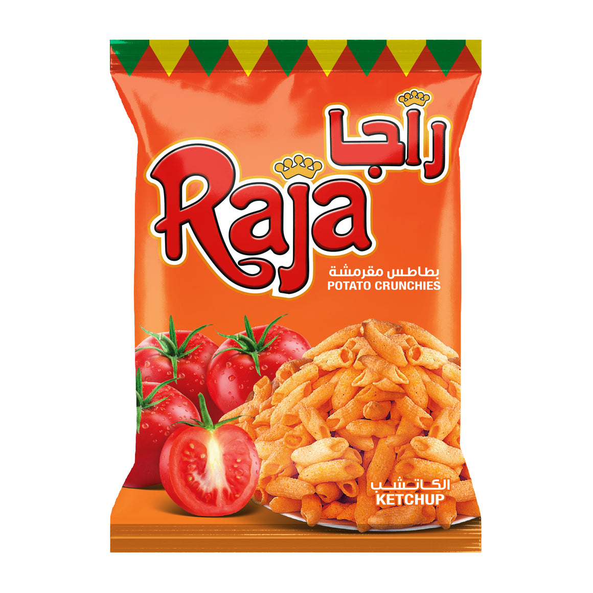 Raja Potato Crunchies Ketchup Flavour - 70gm