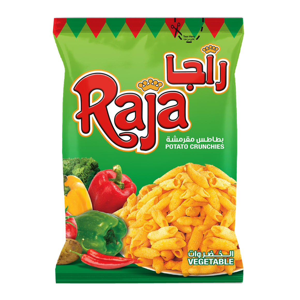 Raja Potato Crunchies Vegetable Flavor 140gm