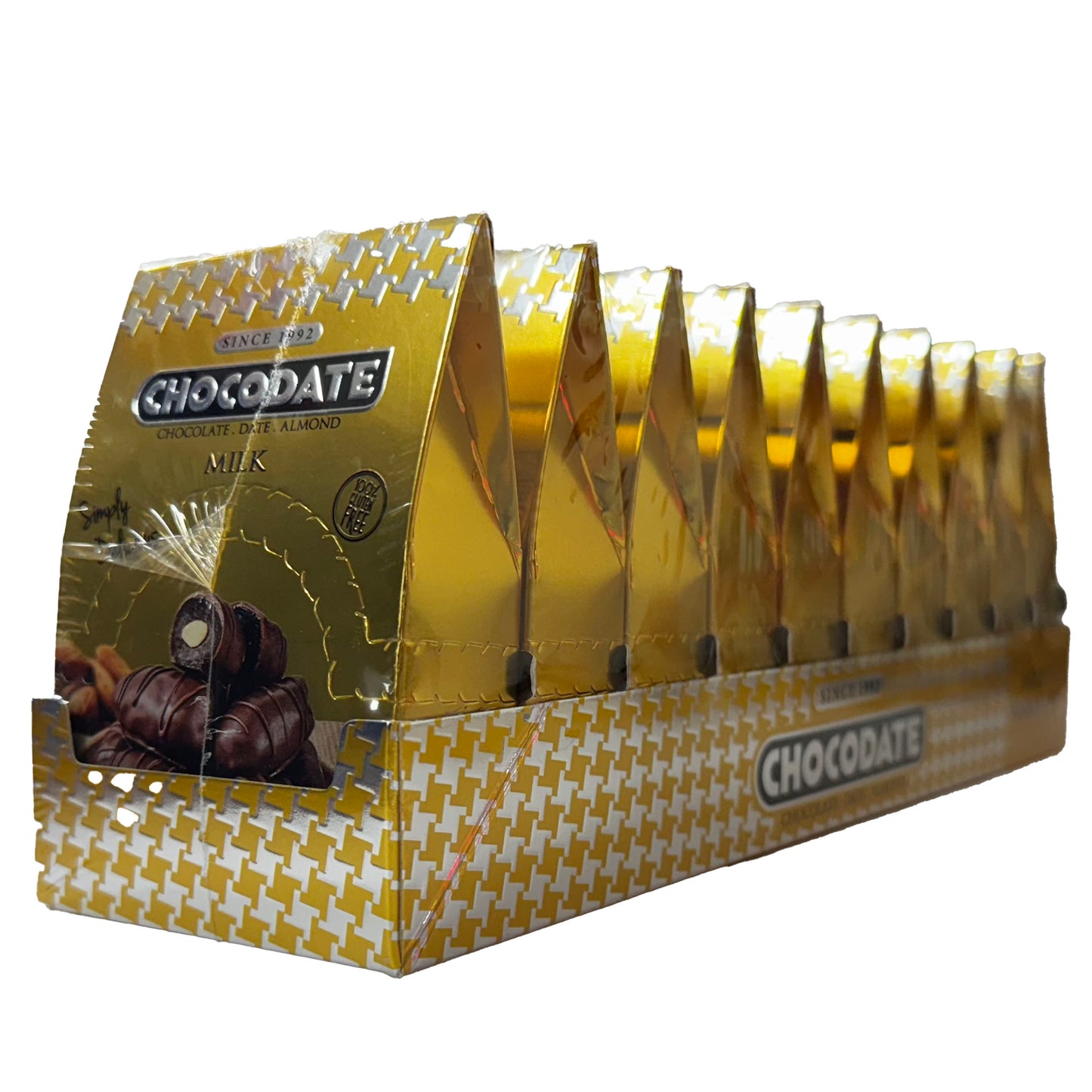 Chocodate Milk | Exquisite Bite Sized Delicacy |  Golden Roasted Almond 33gm (Pack of 10)