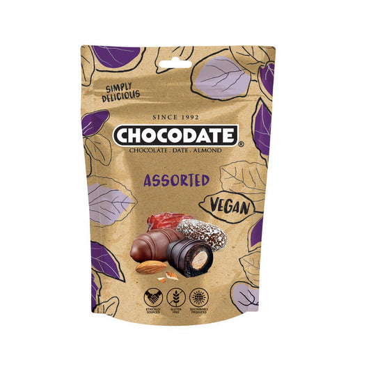 Chocodate Vegan Assorted Chocolate -Date- Almond 80gm