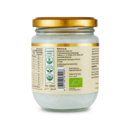 Earth's Finest Organic Virgin Coconut Oil 200ml