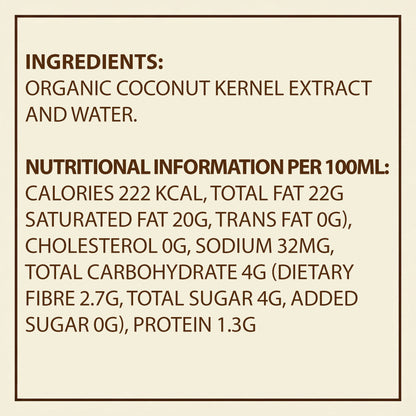 Earth's Finest Organic Coconut Cream 200ml