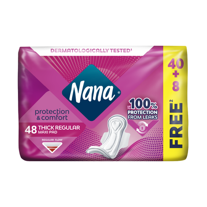 Nana Maxi Thick Regular Wings with New Adaptive Technology (48pcs)