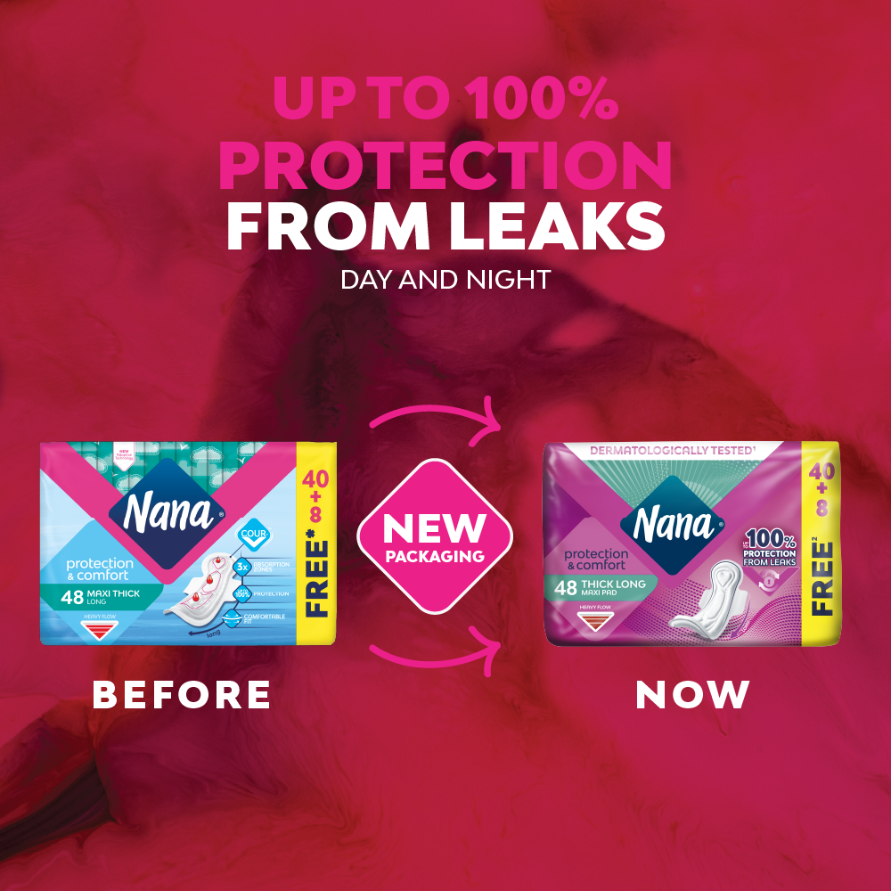 Nana Maxi Thick Long Super Wings with New Adaptive Technology (48pcs)