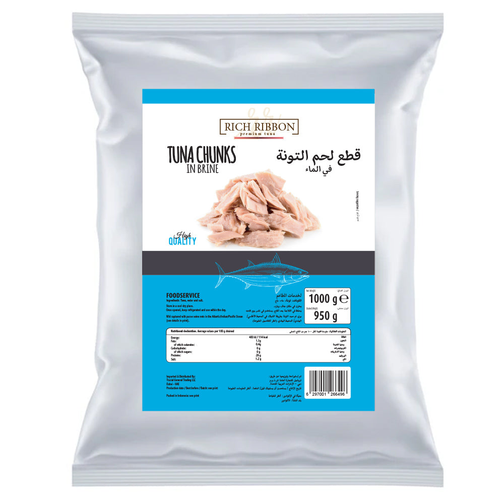 Rich Ribbon Tuna Chunks in Brine 1Kg