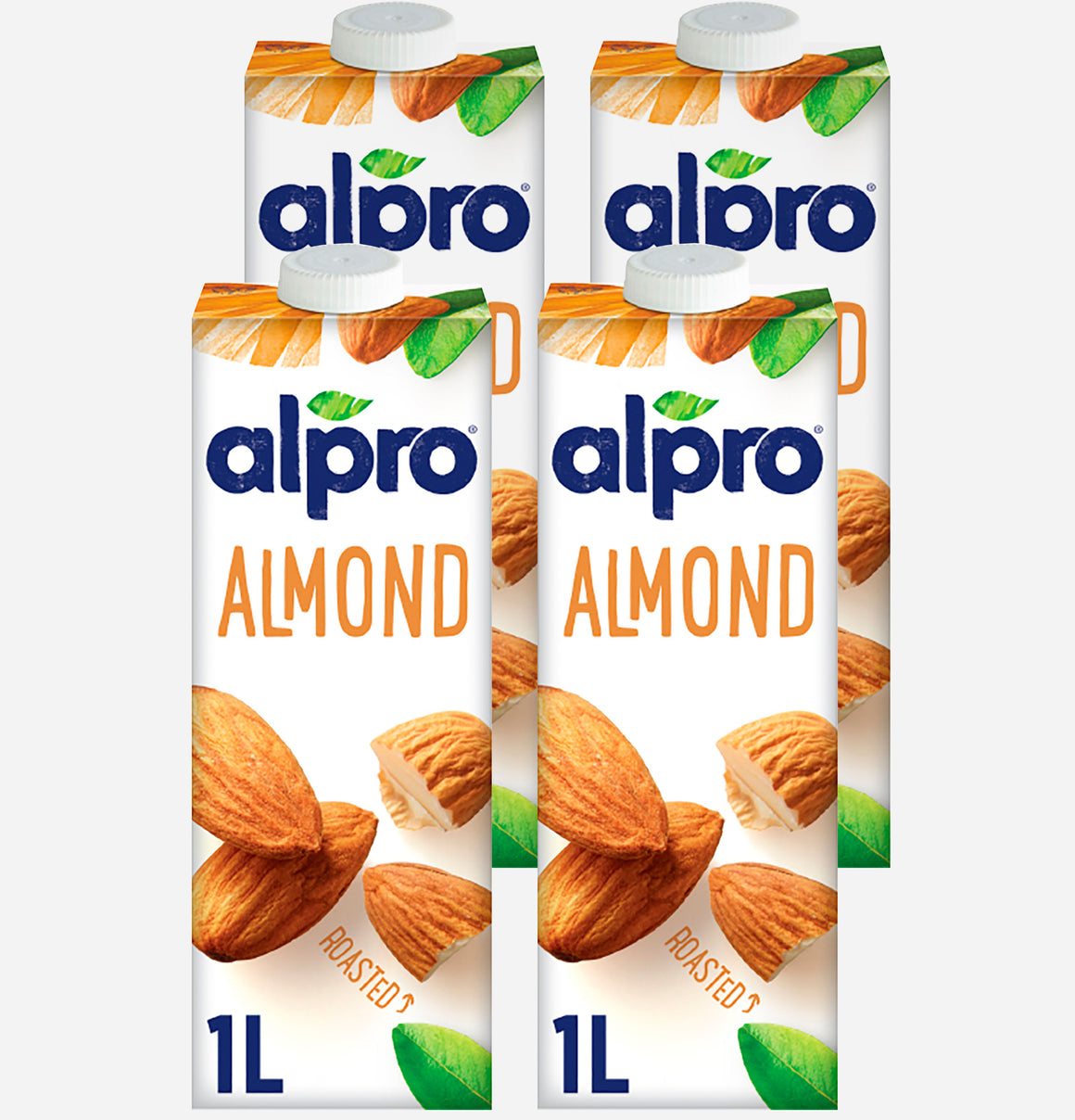 Alpro Almond Drink, 1L,(Pack of 4) 100% Plant Based And Dairy Free, Suitable For Vegans, Naturally Free From Lactose, Rich In Nutrients