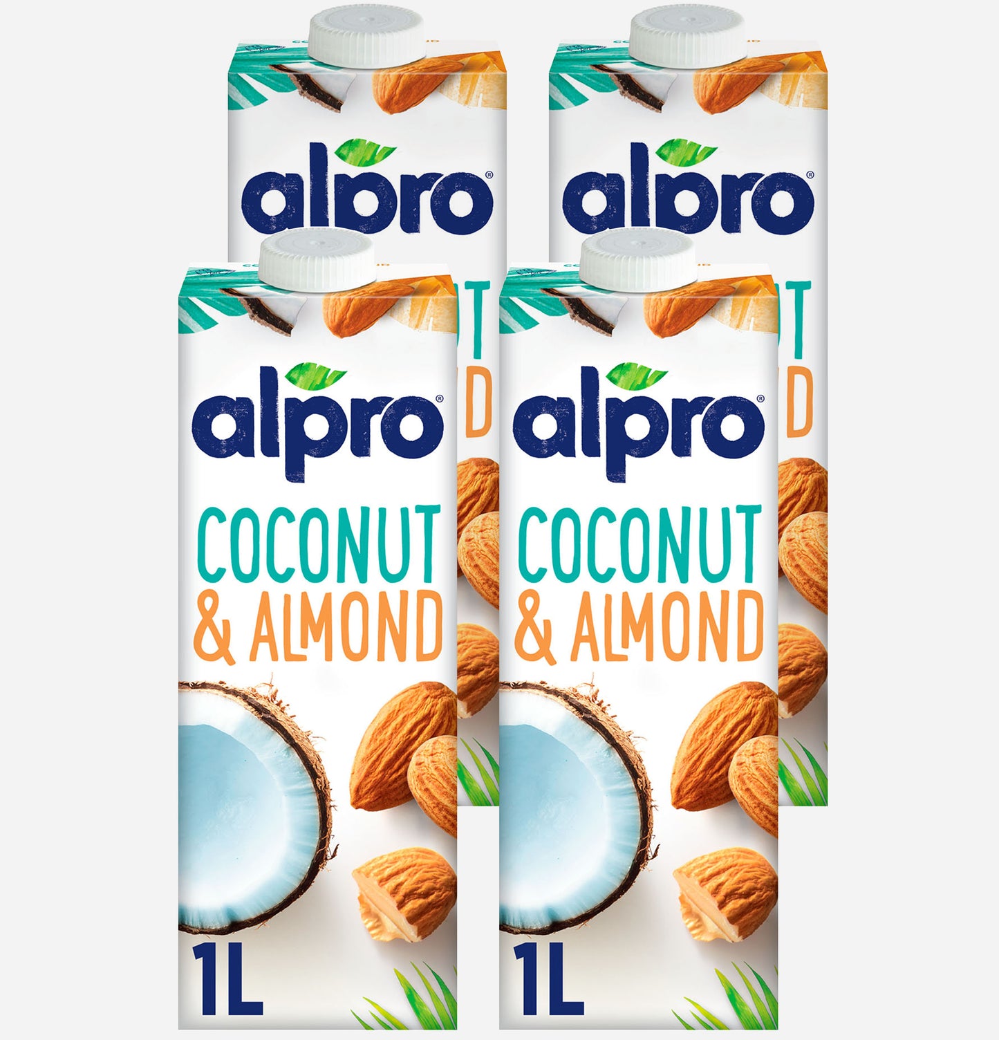 Alpro Coconut-Almond Drink 1L,(Pack of 4) 100% Plant Based And Dairy Free, Suitable For Vegans, Naturally Free From Lactose, Rich In Nutrients