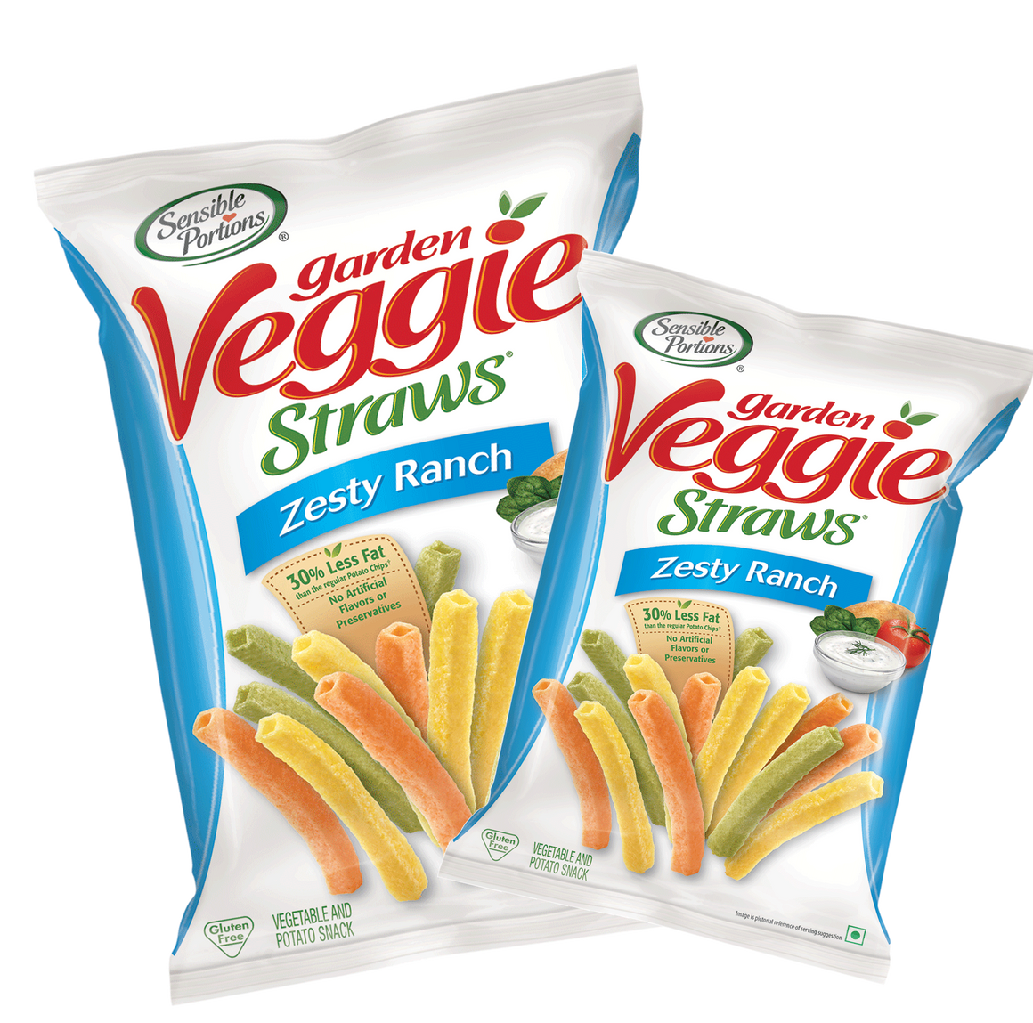 Sensible Portions Garden Veggie Straws Zesty Ranch 120g + 30gm Free - Promo
