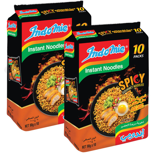 Indomie Instant Fried Noodles, Spicy Curry Flavour (Pack of 20 - 90 g Each)