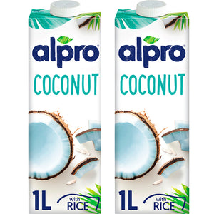 Alpro Drink Coconut Original Dual Pack (1l x 2), 100% Plant Based And Dairy Free, Suitable For Vegans, Naturally Free From Lactose, Rich In Nutrients