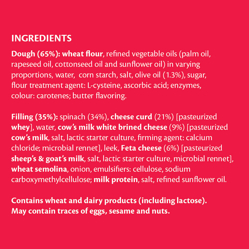 Feli's Kitchen Frozen Cheese & Spinach Rolls 600g