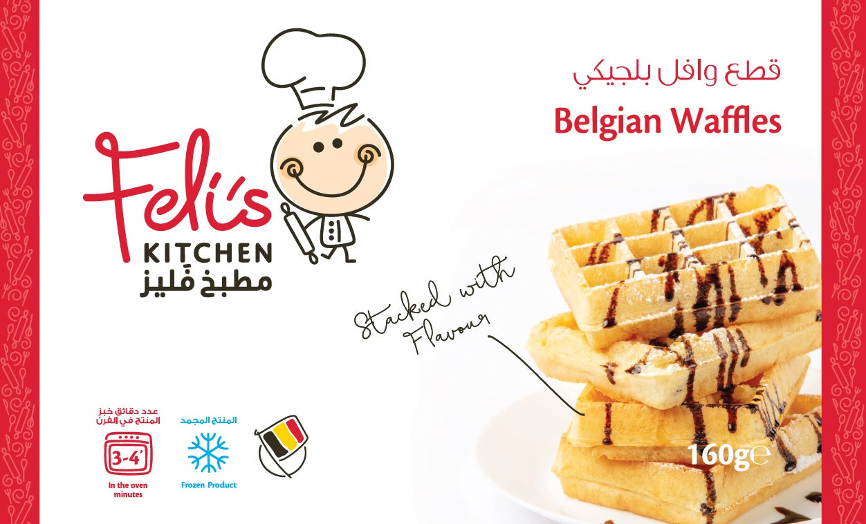 Feli's Kitchen Frozen Belgian Waffles 160g