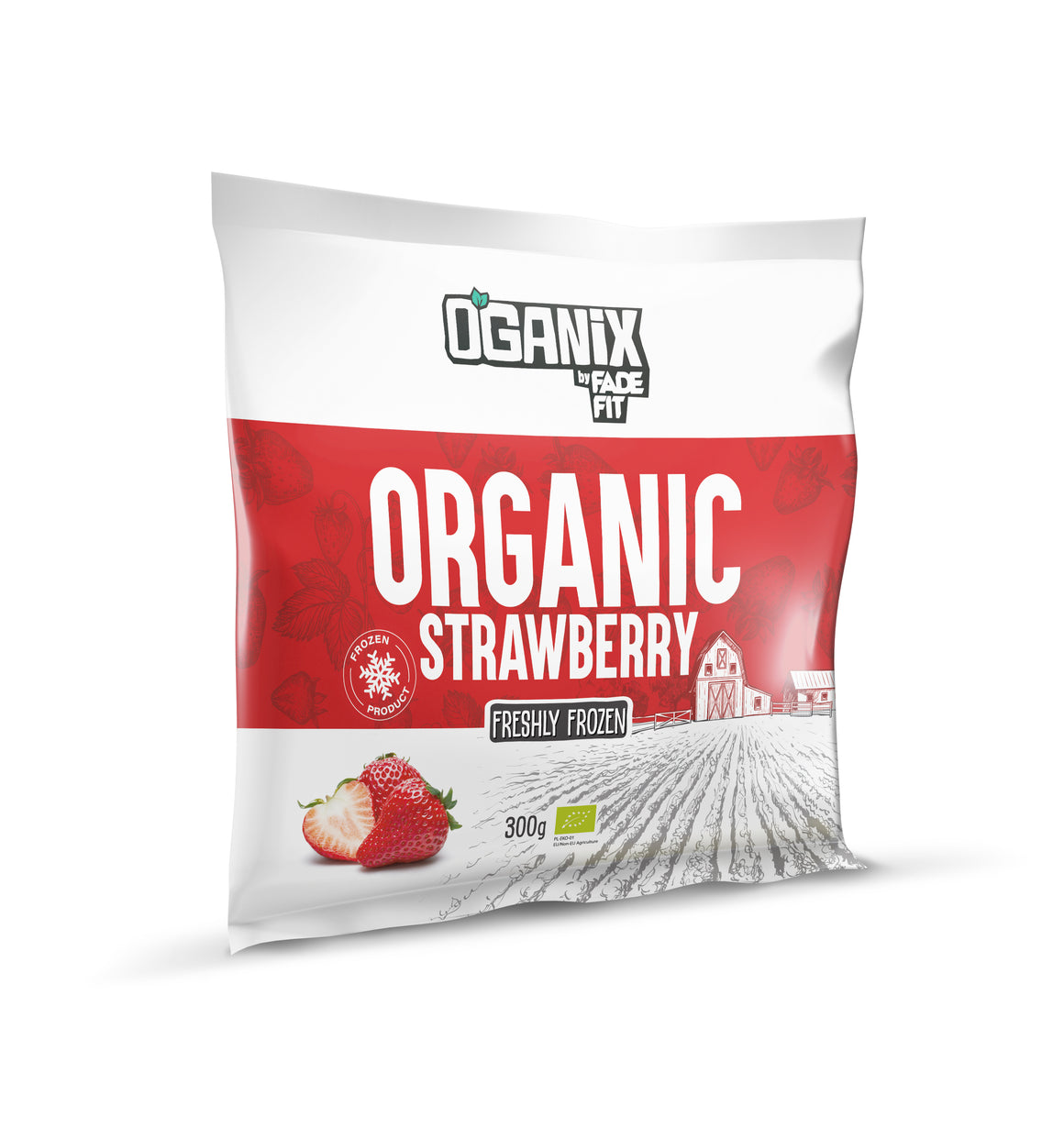 Oganix by FadeFit Organic Strawberry, Freshly Frozen 300gm