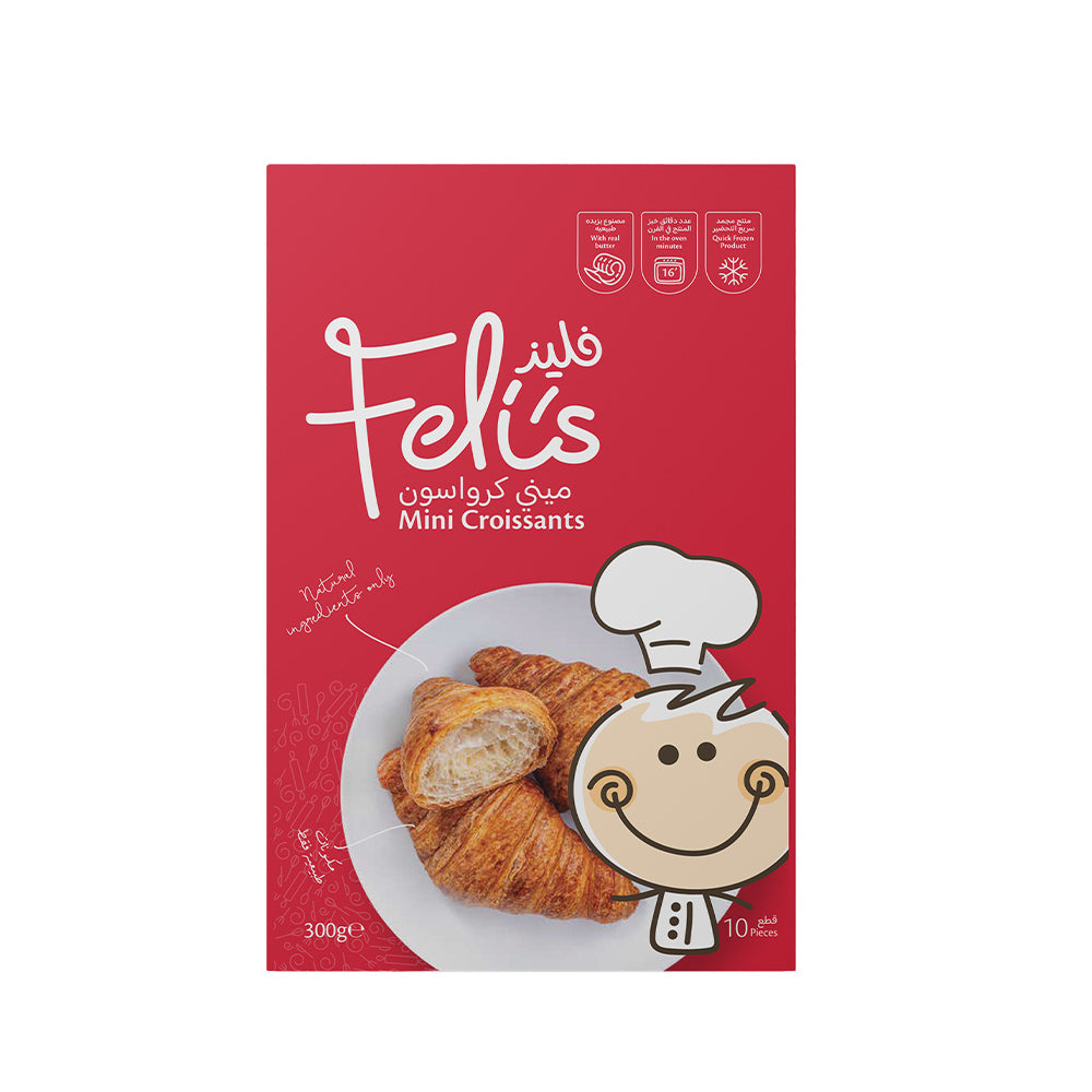 Feli's Kitchen Frozen Mini Croissants 300gm (10pcs)