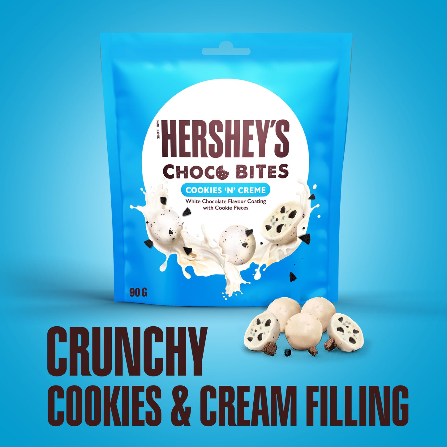 Hershey's Choco Bites Cookies 'n' Crème Cookie Pieces 90gm