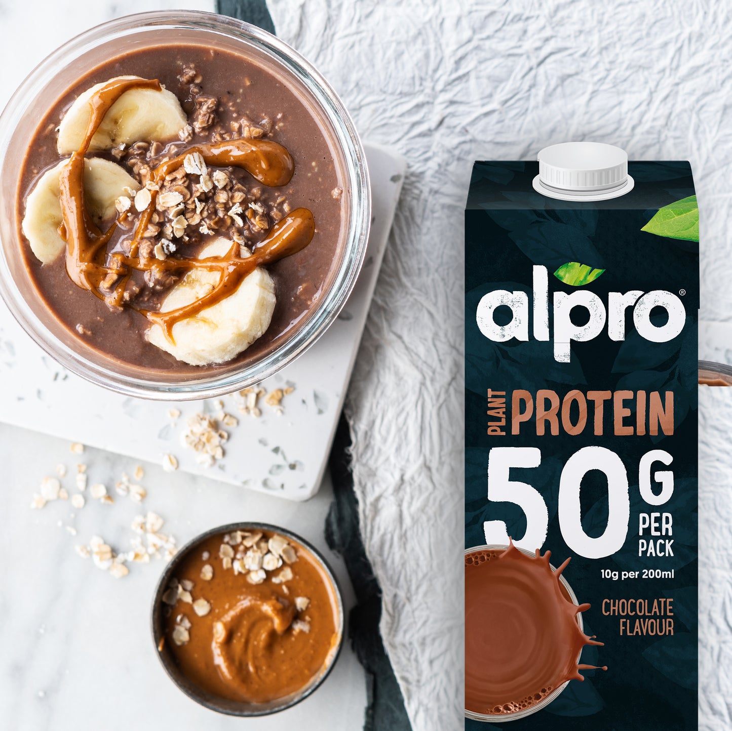 Alpro Soya High Protein Chocolate Drink 1L, 100% Plant Based And Dairy Free, Suitable For Vegans, Naturally Free From Lactose, Rich In Nutrients