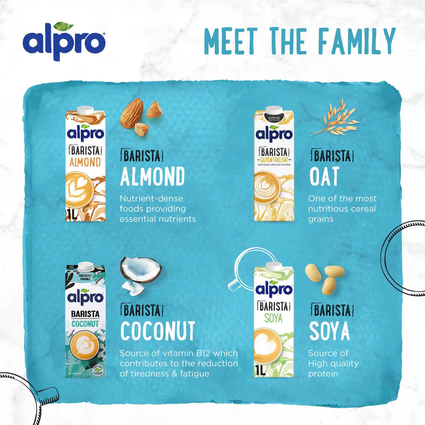 Alpro Barista Coconut Drink, Pack Of 1L, Totally Plant Based, Dairy & Vegan, Naturally Free From Lactose, Fabulously Foamable Addition To Your Coffee