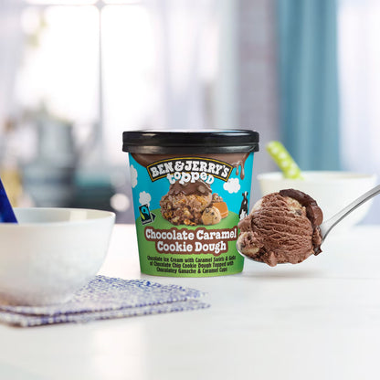 Ben & Jerry's Topped Chocolate Caramel Cookie Dough 450ml