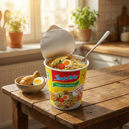 Indomie Instant Noodels, Jumbo Cup. Halal Certified, Chicken Flavour - 80g