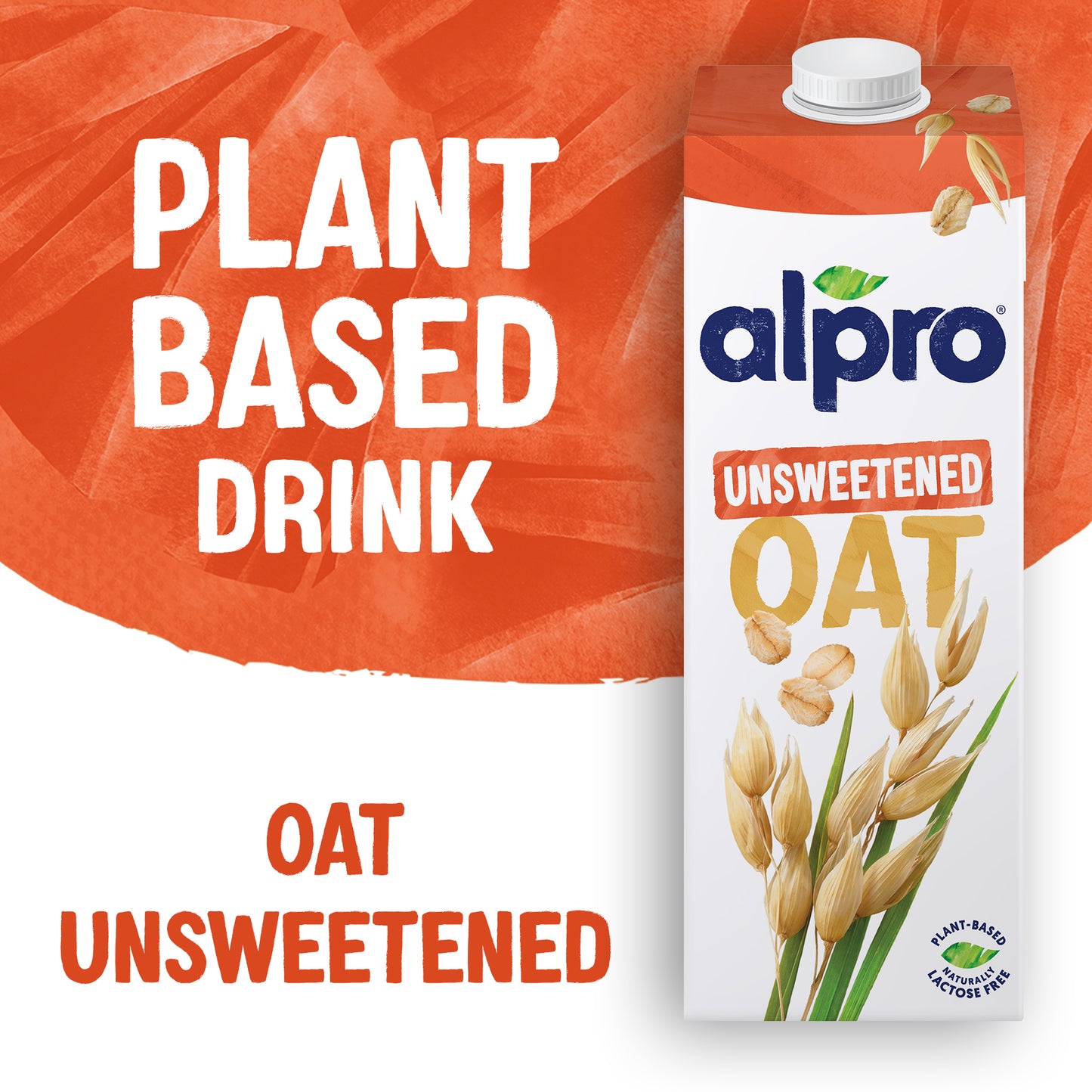 Alpro Drink Oat No Sugars/ Unsweetened Dual Pack (1l x 2), 100% Plant Based And Dairy Free, Suitable For Vegans, Naturally Free From Lactose, Rich In Nutrients