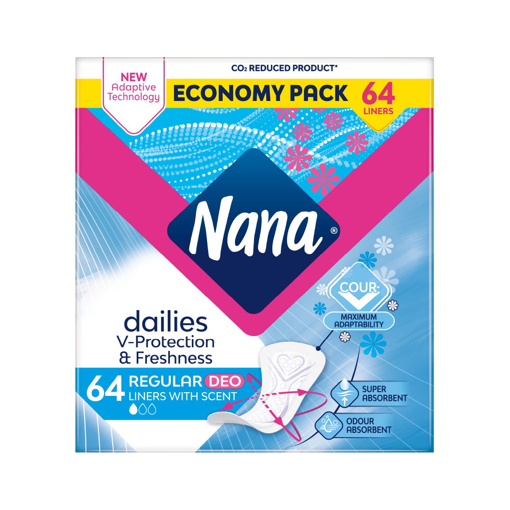Nana Panty Liners Duo Normal Scented (64pcs)