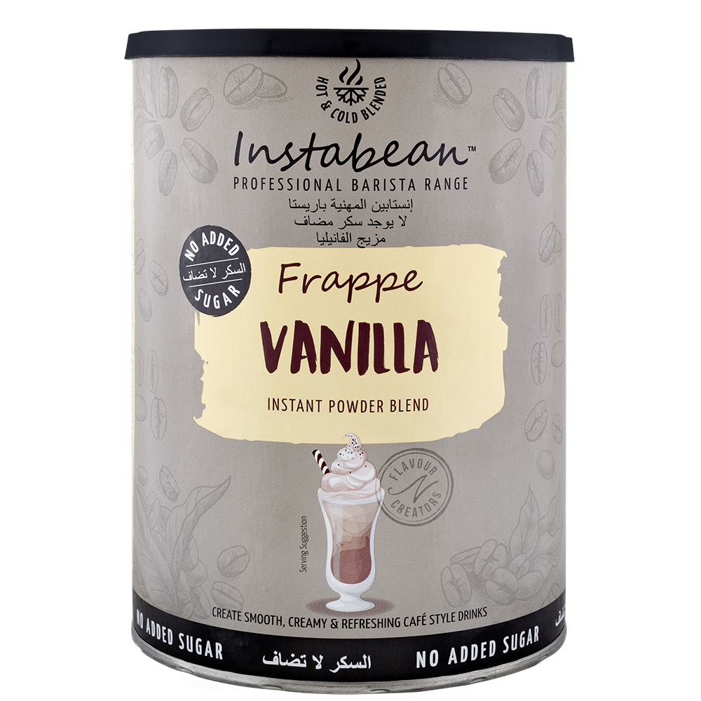 Instabean Vanilla Frappe Mix, Professional Barista Range- Instant Powder Blend -1Kg