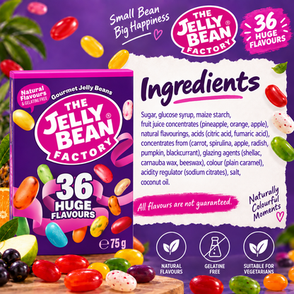 The Jelly Bean Factory 36 Mix Gourmet Flavors Jellybeans - 75g