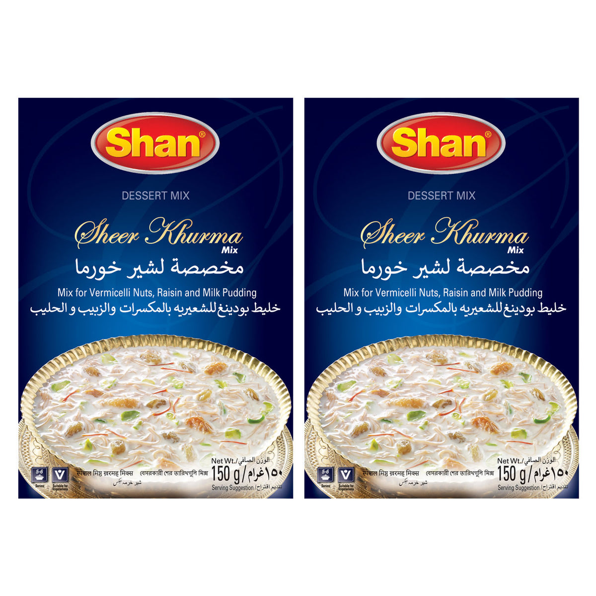 Shan Special Sheer Khurma Traditional Dessert Mix 150gm(Twin Pack) - Promo