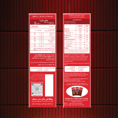 Canderel Sucralose, Low Calorie Sweetener - 50 Sachets (100gm)