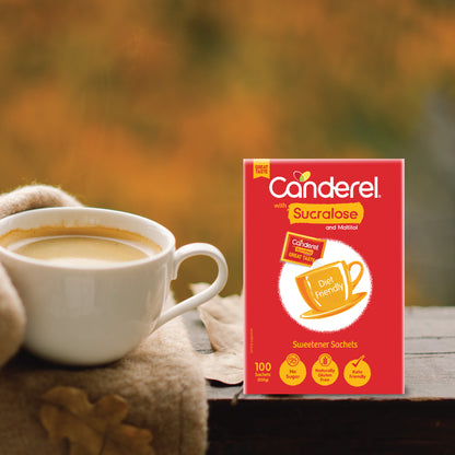 Canderel Sucralose, Low Calorie Sweetener, 100 Sachets (200gm)