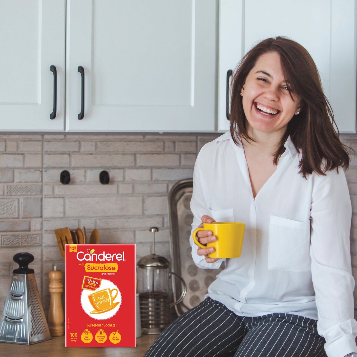 Canderel Sucralose, Low Calorie Sweetener, 100 Sachets (200gm)
