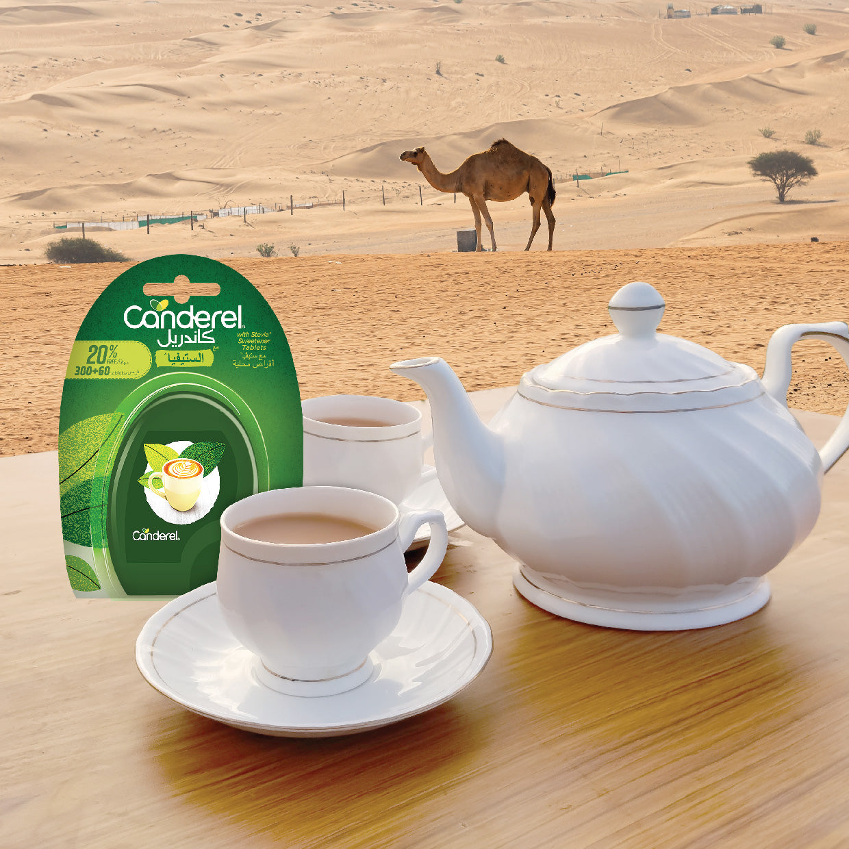 Canderel Stevia 300 TABS+60 TABS Free, Low Calorie Sweetener.